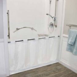 5-Foot Bathroom Curtain for Water Retention for Caregivers